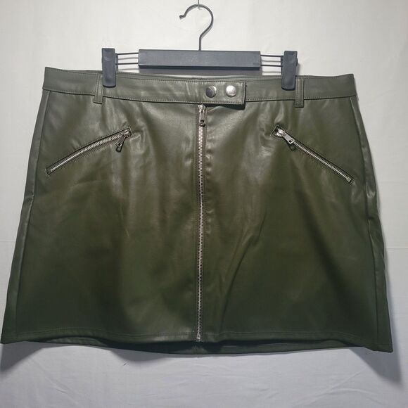 Wild Fable Faux Leather Mini Skirt, Women's Size 18 NWOT - Picture 4 of 4